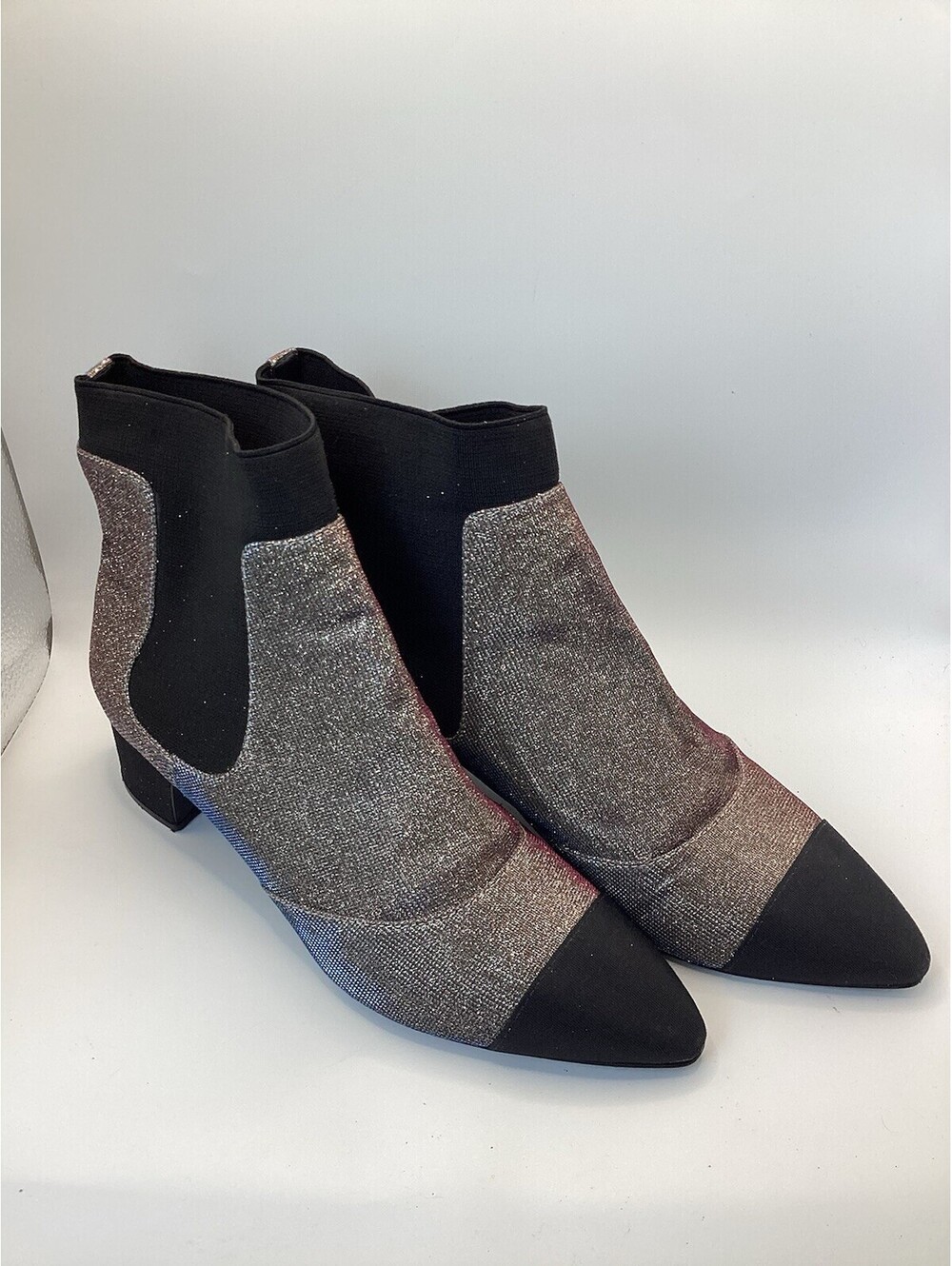 Vicenza Glitter Cap-toe Ankle Chelsea Boots Size 37